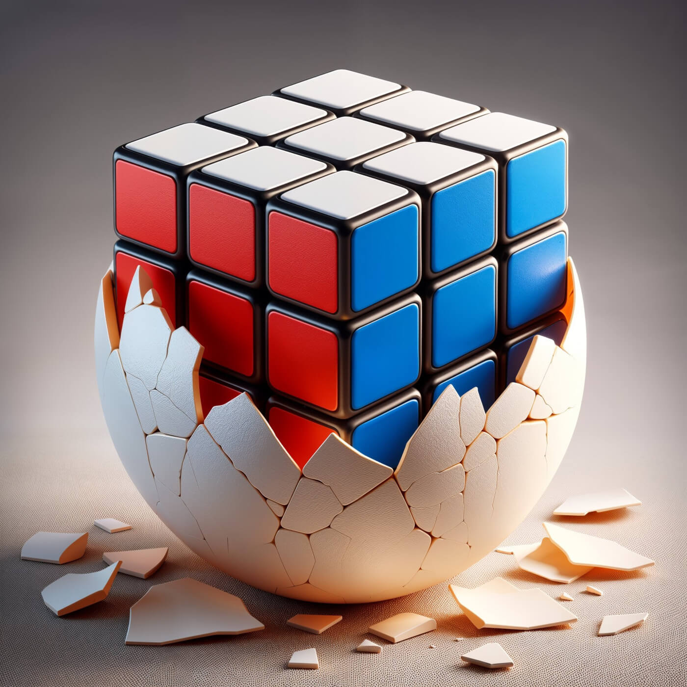 Rubik's Cube hatcehd from the inside of an egg :)